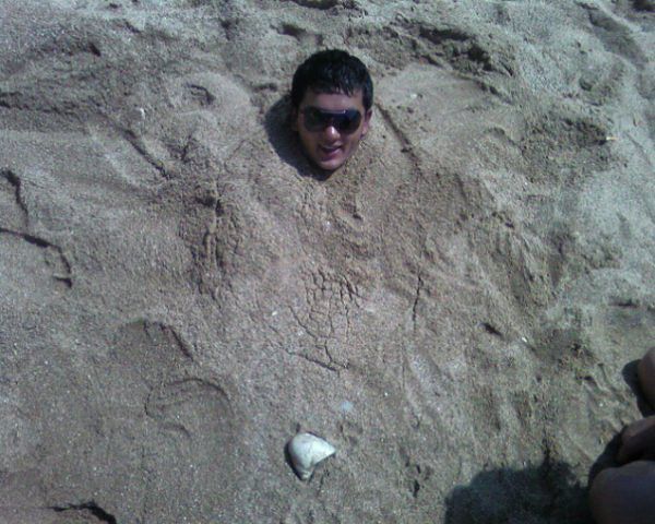 я в песке