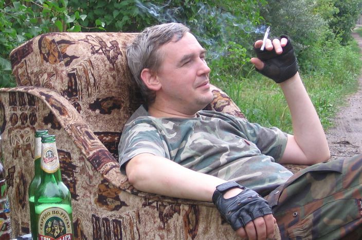 На даче