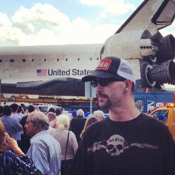 me at the space shuttle