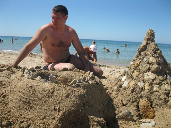 я на море.