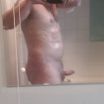 just out of the shower