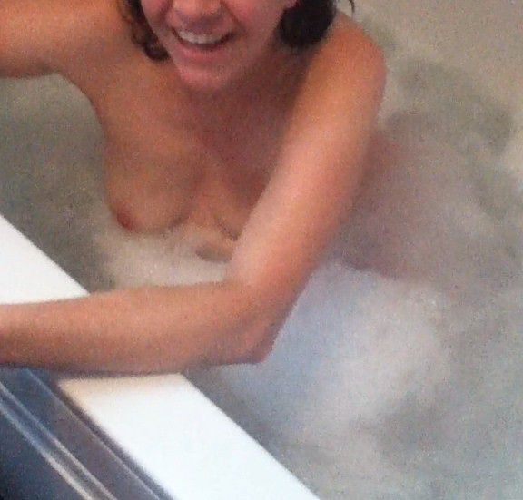 wife in the tub