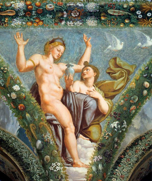 Rafaello Sanzio.Venus and Psyche1517-18 Villa Farnesina