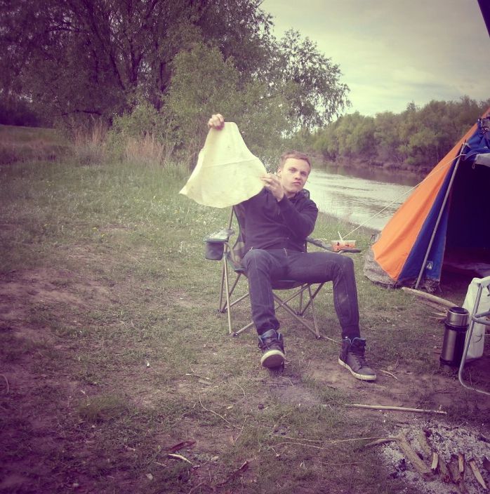 на природе