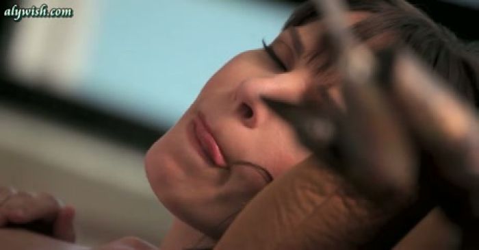 Sweet hot babe doing handjob